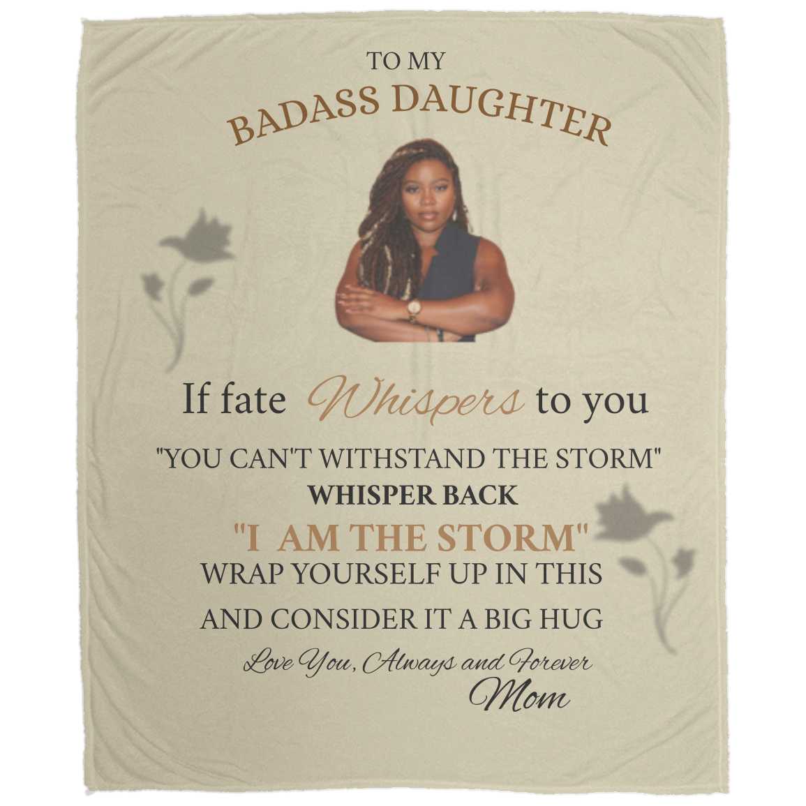 Personalized Badass Daughter Blanket