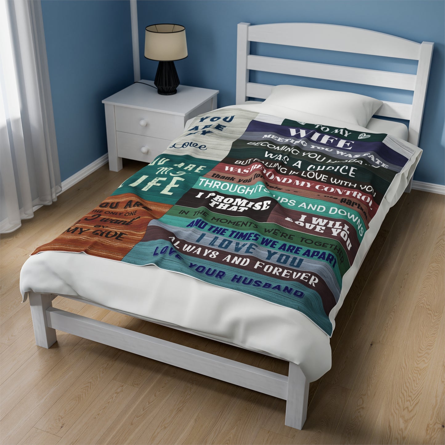 To My Wife | Velveteen Plush Blanket