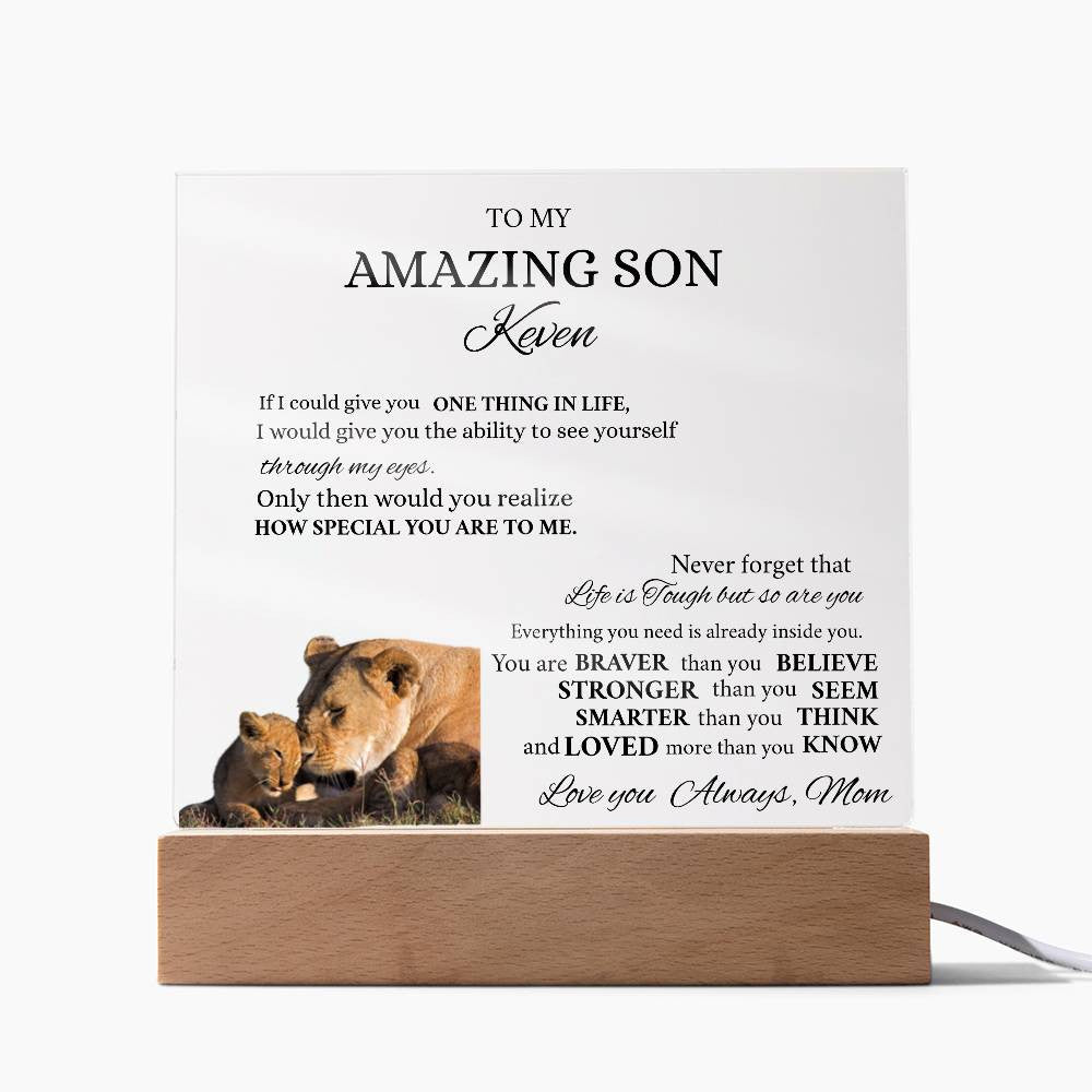 Amazing Son Acrylic Square Plaque