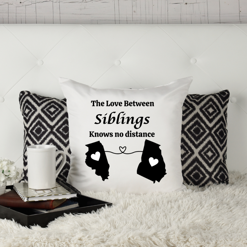Love Knows No Distance Spun Polyester Square Pillow