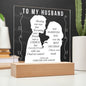 To My Husband | Printed Square Acrylic Plaque