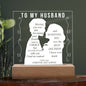 To My Husband | Printed Square Acrylic Plaque