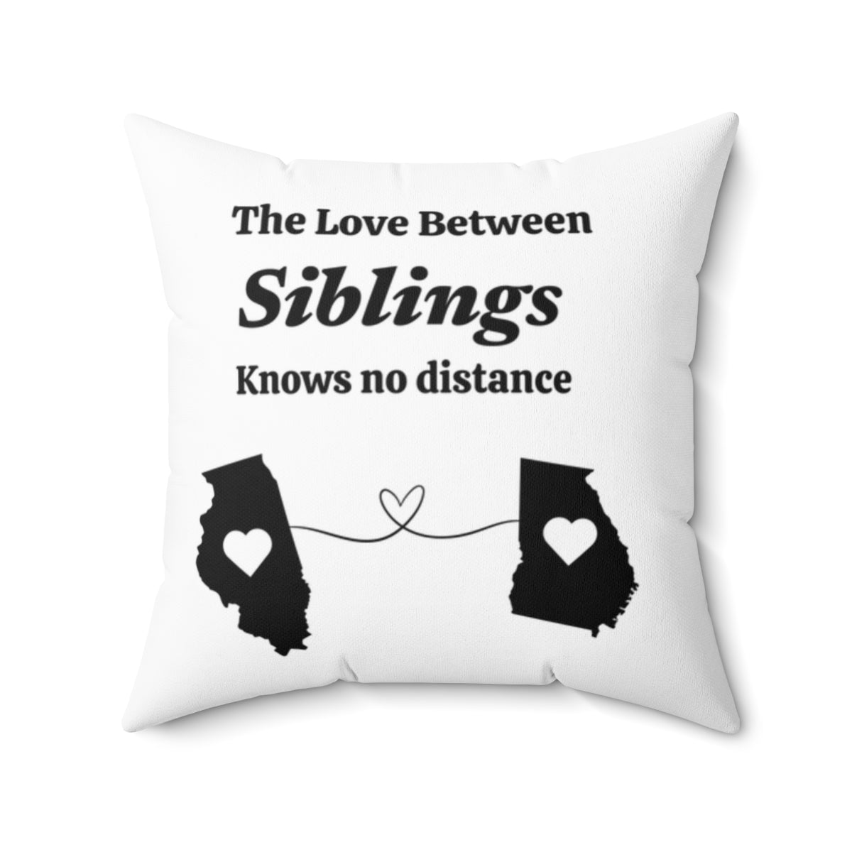 Love Knows No Distance Spun Polyester Square Pillow