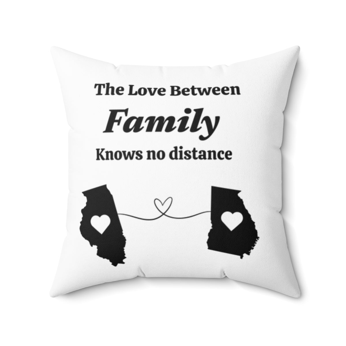 Love Knows No Distance Spun Polyester Square Pillow