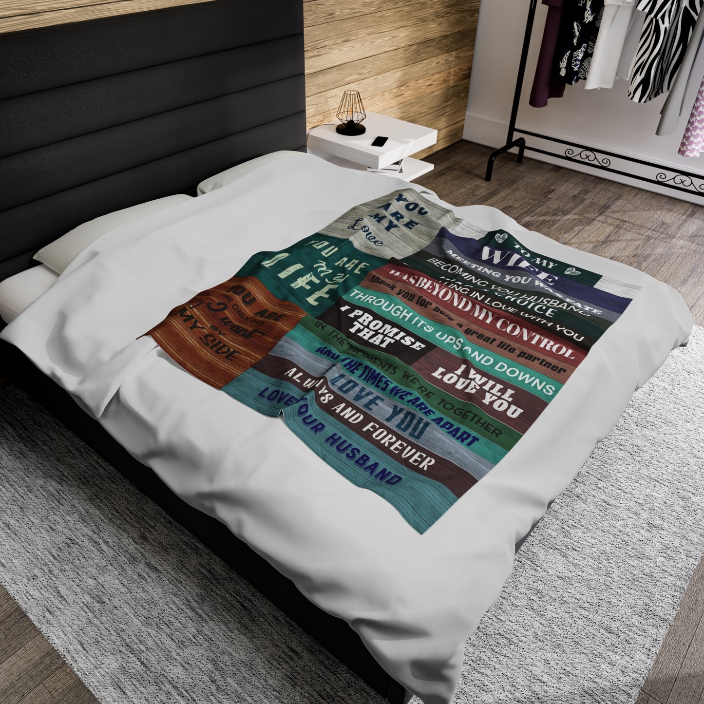 To My Wife | Velveteen Plush Blanket