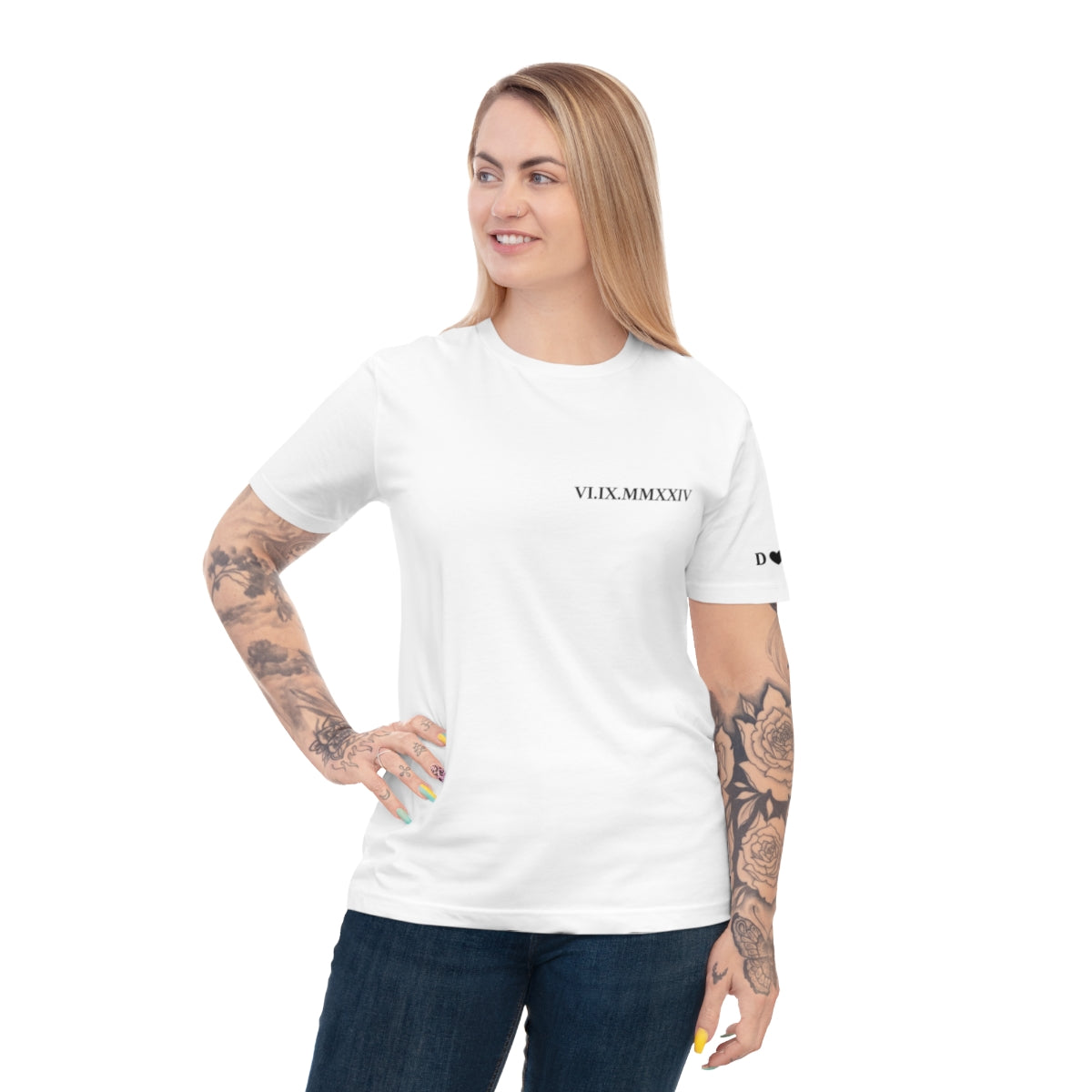 Couples Roman Numeral T-Shirts