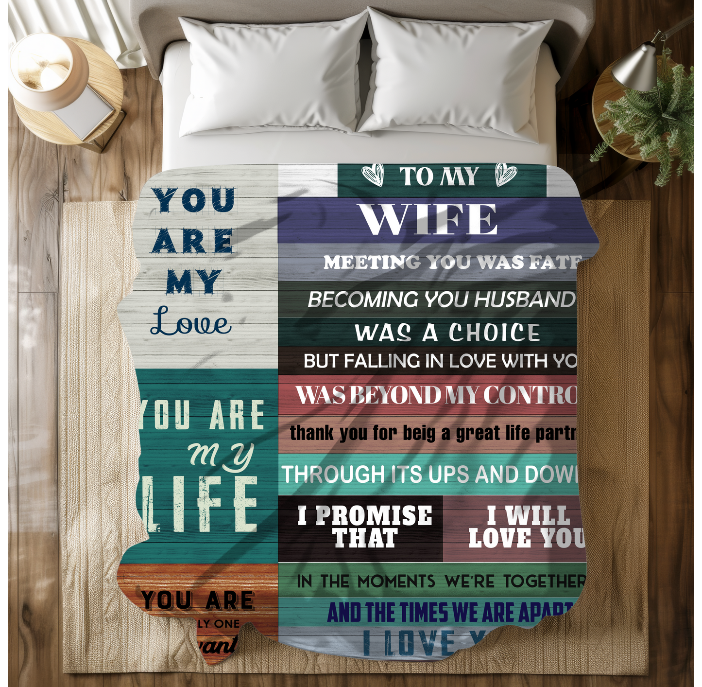 To My Wife | Velveteen Plush Blanket